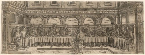 The Last Supper (pair), about 1500. Lucantonio degli Uberti (Italian), after Perugino (Italian,
