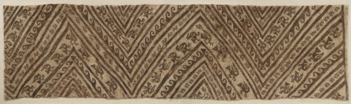 Painted Wrapping for Mummy, c.1100-1400 A.D.. Peru, Central Coast, Chancay, 12th-15th century.