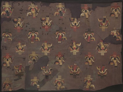 Fragment of Embroidered Cloth, c. 300-100 B.C.. Peru, South Coast, Paracas, Late Period, c. 300-100