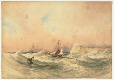 Marine. Anthony Vandyke Copley Fielding (British, 1787-1855). Watercolor; sheet: 24.2 x 30.5 cm (9