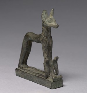 Jackal, 664-30 BC. Egypt, Late Period, Dynasty 26 or later. Bronze, solid cast; overall: 11.8 x 2.9