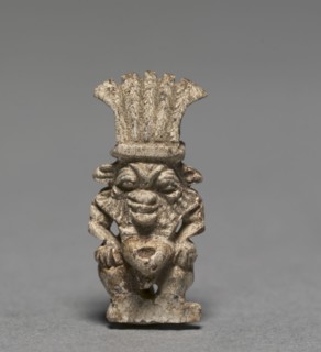 Amulet of Bes, 525-332 BC. Egypt, Late Period, Probably Dynasty 27--Second Persian Period. Gray