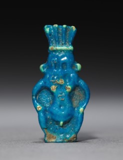 Amulet of Bes, 30 BC-AD 395. Egypt, Greco-Roman Period, Roman Empire. Polychrome faience; average: