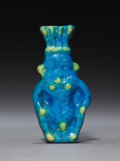 Amulet of Bes, 30 BC-AD 395. Egypt, Greco-Roman Period, Roman Empire. Polychrome faience; average: