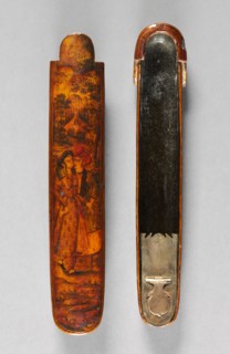 Pen and Ink Box, 1697-98. Iran, Safavid period (1501-1722). Lacquer over papier maché; overall: 3.6