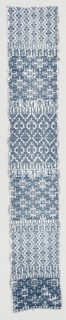Woven Textile, 18th century. Italy, Sardinia, 18th century. Cotton; overall: 172.9 x 28.3 cm (68