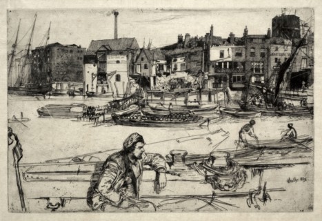 Black Lion Wharf, 1859. James McNeill Whistler (American, 1834-1903). Etching