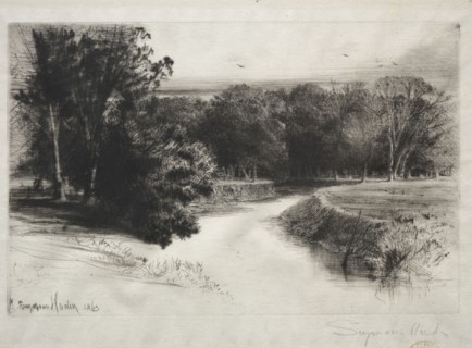 A Sunset in Ireland, 1863. Francis Seymour Haden (British, 1818-1910). Drypoint