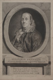 Benjamin Franklin, 1779. Justus Chevillet (French, 1729-1802), Published in Journal de Paris, 7