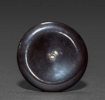 Jar with Wooden Cover (lid), 1700s-1800s. Japan, 18th-19th century. Pottery; overall: 14.3 cm (5