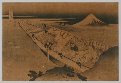 Fuji from Ushibori, Province of Hitachi, 1760-1849. Katsushika Hokusai (Japanese, 1760-1849). Color