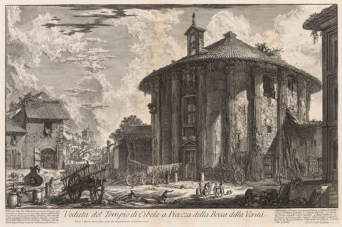 Views of Rome:  Temple of Cybele, 1758. Giovanni Battista Piranesi (Italian, 1720-1778). Etching