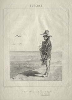 Ostend.  Seul avec l'ocean sous le regard de Dieu!. Félicien Rops (Belgian, 1833-1898). Lithograph
