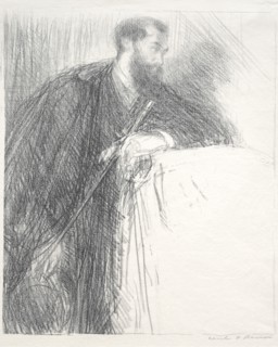 Lucien Pissarro, 1895. Charles Hasslewood Shannon (British, 1863-1937). Lithograph
