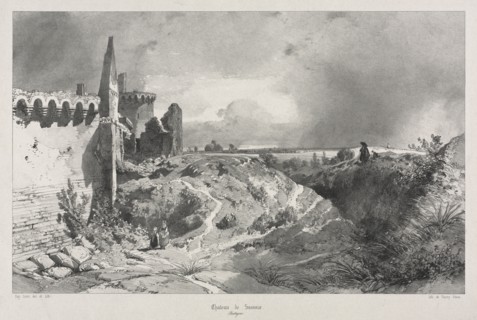 Voyages pittoresques et romantiques dans l'ancienne France.  Bretagne:  Chateau de Susinio. Eugène