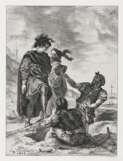 Hamlet:  Hamlet and Horatio with the Grave Diggers, 1843. Eugène Delacroix (French, 1798-1863).