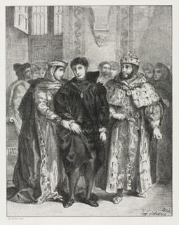 Hamlet, 1834. Eugène Delacroix (French, 1798-1863). Lithograph