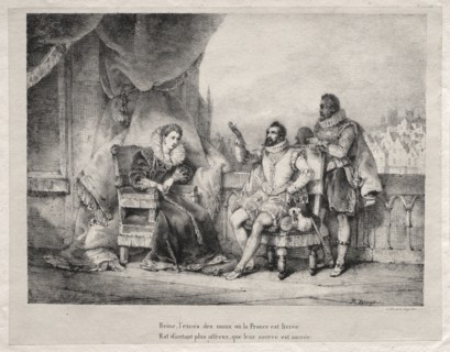 Marie de Medici and Henry IV of France. Horace Vernet (French, 1789-1863). Lithograph
