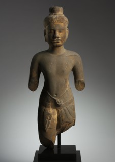 Shiva, early 1100s. Cambodia, Angkor, Baphuon, early 12th century. Gray sandstone; overall: 76.8 cm