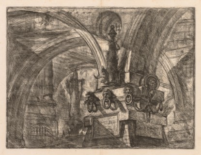 The Prisons:  Round Arches Springing from a Square Column, 1745-1750. Giovanni Battista Piranesi