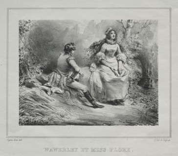 Picturesque Views of Scotland:  Waverly and Miss Flora, 1825-1828. Eugène Louis Lami (French,