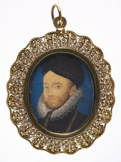 Portrait of a Man, 1590s. Nicholas Hilliard (British, c. 1547-1619). Watercolor on vellum in a