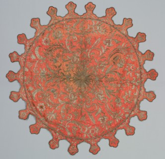 Parasol Top, 1700s. France, 18th century. Embroidery; silver metallic thread and silk; overall: 152