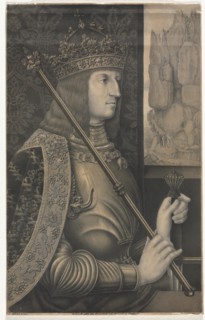 Portrait of Kaiser Maximilian I with Crown and Scepter, 1825. Florentin Lauter (German). Lithograph