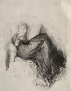 Study - Maude Seated, 1878. James McNeill Whistler (American, 1834-1903). Lithograph