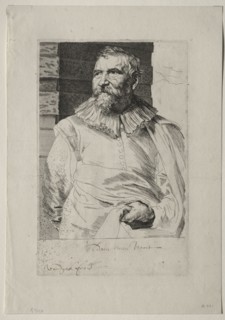 Portrait of Adam van Noort. Anthony van Dyck (Flemish, 1599-1641). Etching and engraving