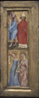 St. Christopher and St. Erasmus; St. Barbara and another female saint, c. 1424. Austria, Salzburg,