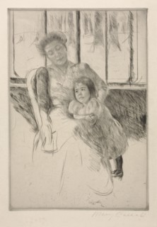 In the Conservatory, c. 1901. Mary Cassatt (American, 1844-1926). Drypoint
