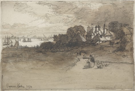 An Essex Farm, 1874. Francis Seymour Haden (British, 1818-1910). Etching