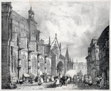 Voyages pittoresques et romantiques dans l'ancienne France,  Normandie:  Église de Saint Gervais et