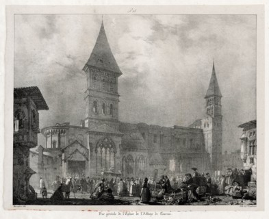 Voyages pittoresques et romantiques dans l'ancienne France,  Franche-Comté:  Église de l'abbaye de