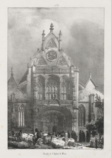 Voyages pittoresques et romantiques dans l'ancienne France,  Franche-Comté:  Façade de l'église de