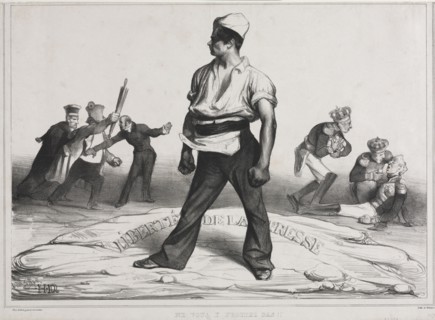 The Monthly Association (plate 20): Do not meddle with it!, 1834. Honoré Daumier (French,