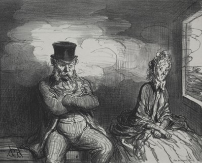 Published in le Boulevard (21 September 1862): On the Train:  A Pleasant Companion, 1862. Honoré