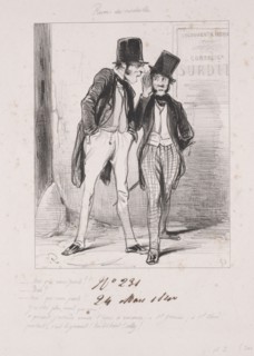 Revers des médailles:  Moi qui vous parle, 1840. Paul Gavarni (French, 1804-1866). Lithograph