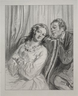Masques et visages:  Par-ci, par-la:  M'ame Beauminet, ta majeste..., 1857-58. Paul Gavarni