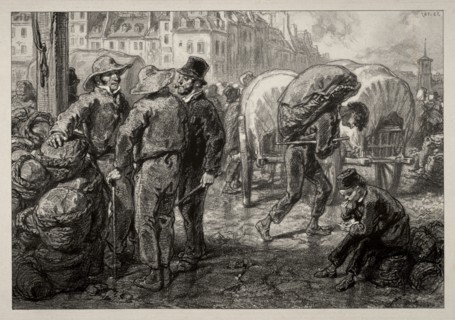 Burden Bearers. Paul Gavarni (French, 1804-1866). Lithograph