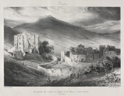 Voyages pittoresques et romantiques dans l'ancienne France, Auvergne:  Ruines du château et du