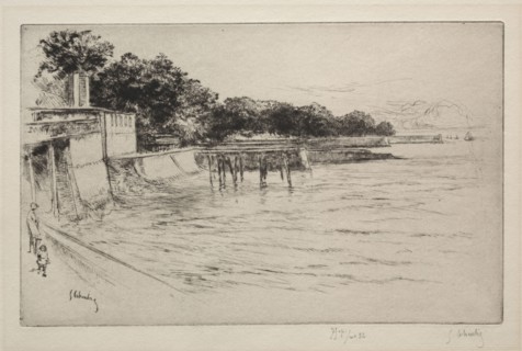 La grève désertée. Gustave Leheutre (French, 1861-1932). Drypoint