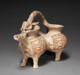 Three-Part Pitcher, c. 800-700 BC. Luristan, Iran, c. 800-700 BC. Earthenware, unglazed slip;