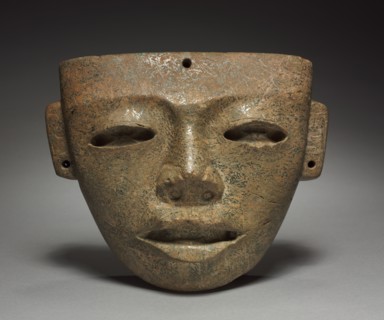 Mask, 1-550. Central Mexico, Teotihuacán, Classic Period. Greenstone; overall: 19 x 23.2 x 9.8 cm