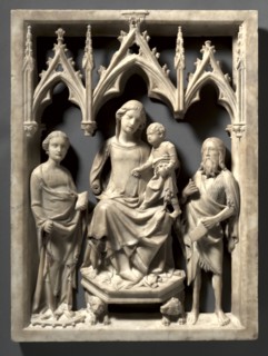 Madonna and Child with Saints Catherine and John the Baptist, c. 1340-1350. Giovanni di Agostino