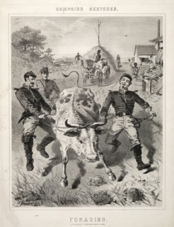 Campaign Sketches:  Foraging, 1863. Winslow Homer (American, 1836-1910). Lithograph