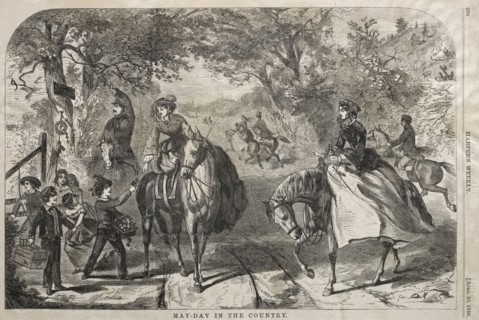 May Day in the Country, 1859. Winslow Homer (American, 1836-1910). Wood engraving