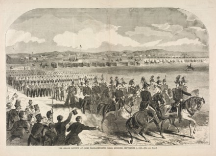 The Grand Review at Camp Massachusetts, near Concord, September 9, 1859, 1859. Winslow Homer