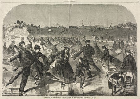 Skating on the Ladies' Skating Pond in Central Park, New York, 1860. Winslow Homer (American,